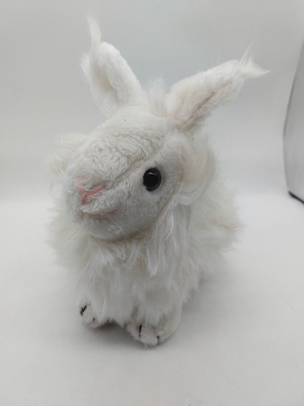 R Dakin Bunny Rabbit Plush White Fluffy Stuffed Animal Korea 1981 Realistic
